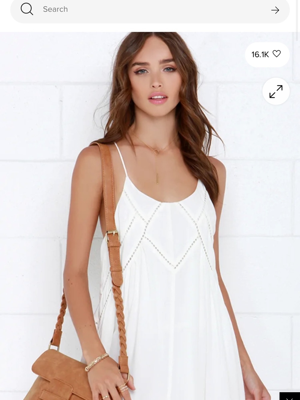 Lulu's White Eyelet Spaghetti-Strap Mini Dress